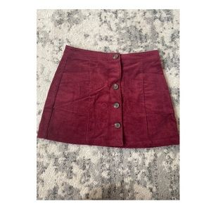 Corduroy wine colored skirt large